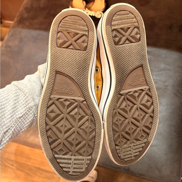 Yellow Canvas converse Sneakers with White Laces - Picture 3 of 4